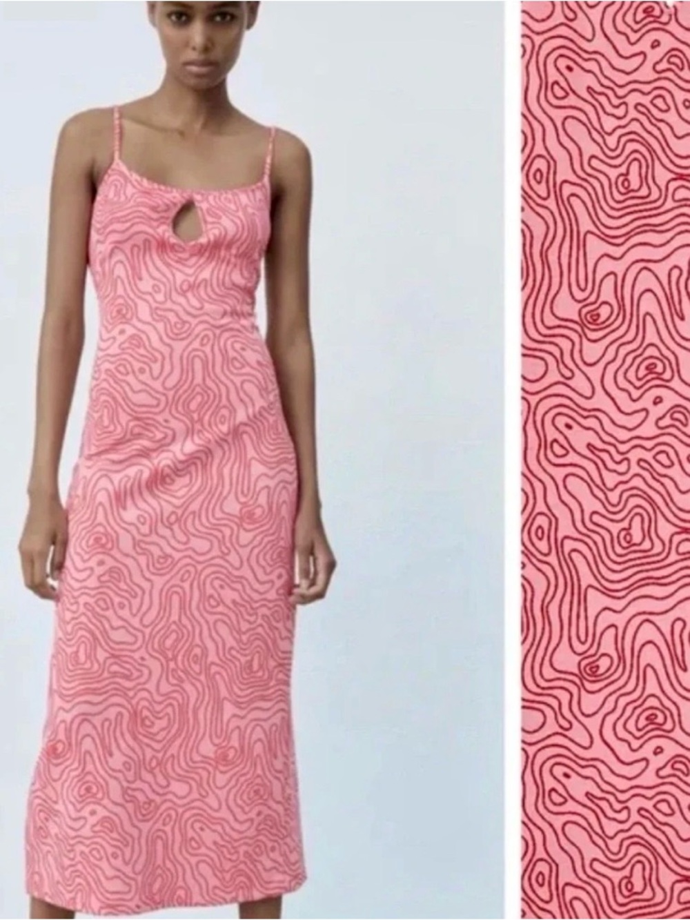 Zara Pink Pattern Dress